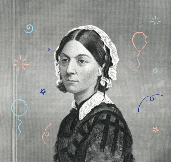 Black and white picture of Florence Nightingale