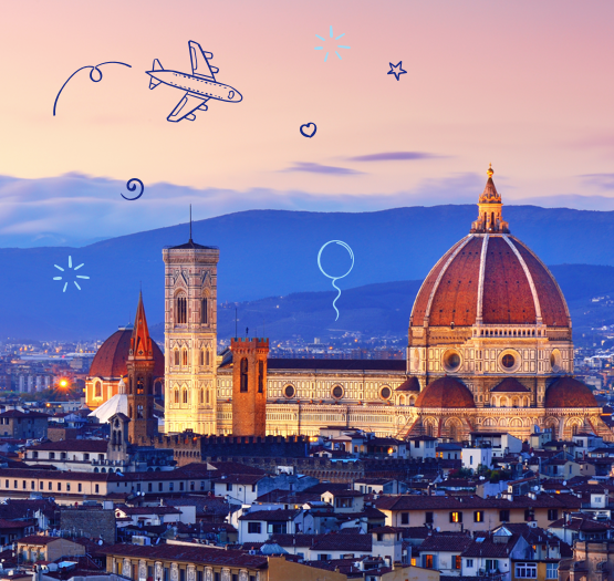 A colour picture of a landmark in Florence, Italy.